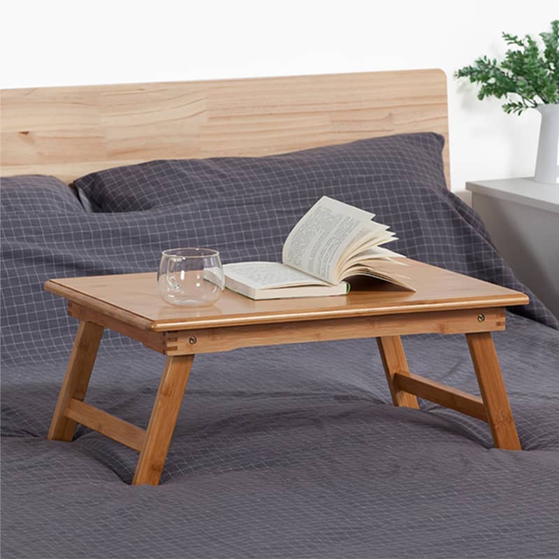 Rectangular Bamboo Coffee Table with Foldable Legs - Perfect for Modern Living Spaces hsl-127