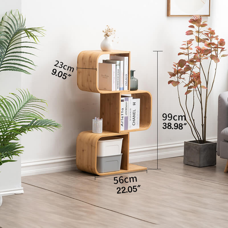 Stylish Natural Wood Bamboo Storage Rack - Perfect for Home Organization hsl-130