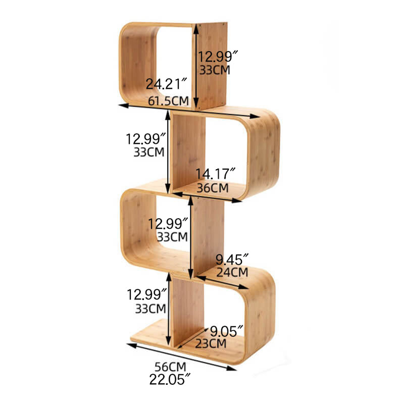 Stylish Natural Wood Bamboo Storage Rack - Perfect for Home Organization hsl-130