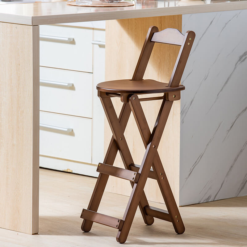 Stylish Dark Brown Bamboo Chair | Natural Wood Finish hsl-131