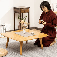 Square Bamboo Coffee Table with Foldable Legs – Modern and simple for Livingroom hsl-134