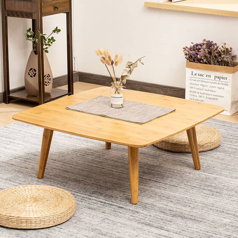 Square Bamboo Coffee Table with Foldable Legs – Modern and simple for Livingroom hsl-134