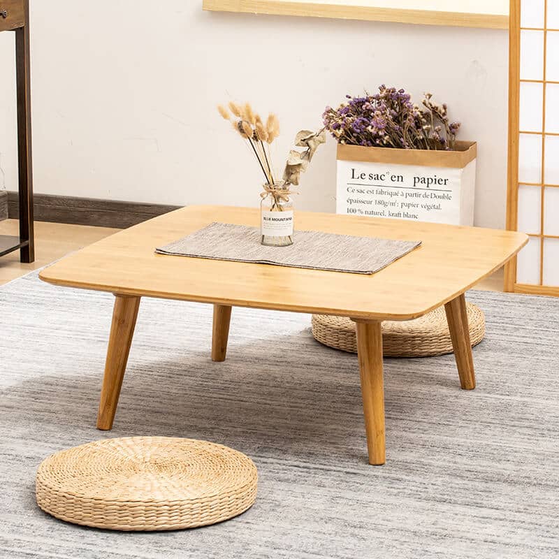 Square Bamboo Coffee Table with Foldable Legs – Modern and simple for Livingroom hsl-134