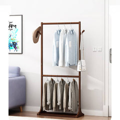 Elegant Brown Bamboo Coat Hanger - Strong & Stylish Clothing Organizer hsl-135