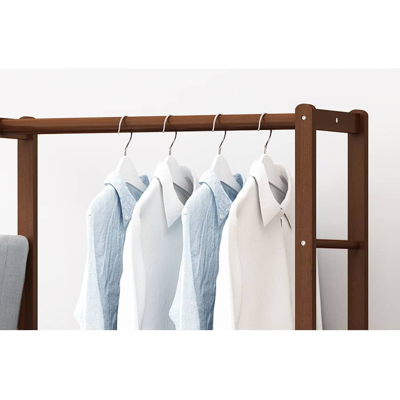 Elegant Brown Bamboo Coat Hanger - Strong & Stylish Clothing Organizer hsl-135