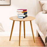 Round Bamboo Coffee Table – Elegant Natural Wood Finish for Stylish Living Space shsl-17