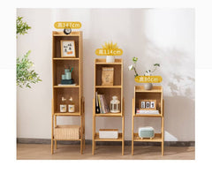 Natural Bamboo Storage Rack - Dark Brown Wood Finish - Stylish & Functional Shelving hsl-66