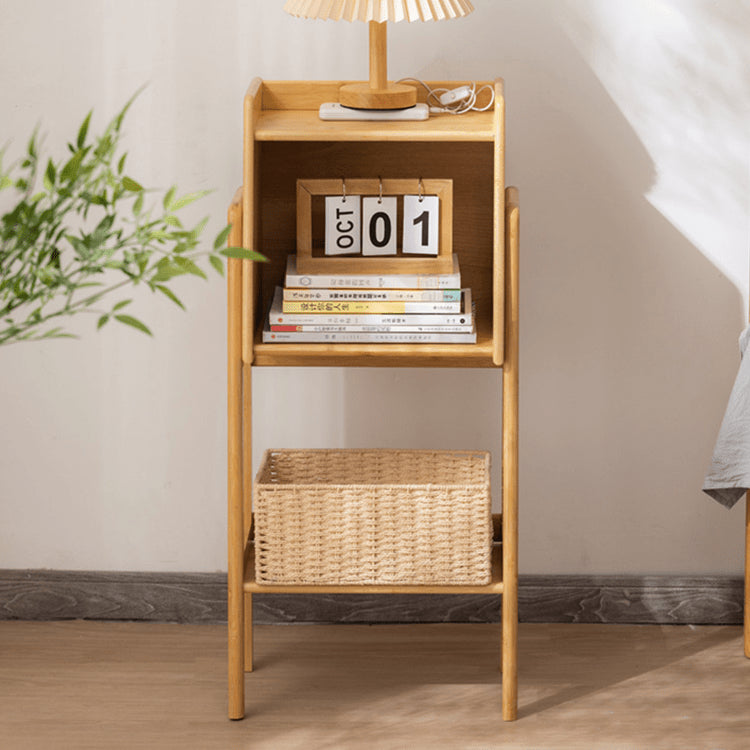 Natural Bamboo Storage Rack - Dark Brown Wood Finish - Stylish & Functional Shelving hsl-66