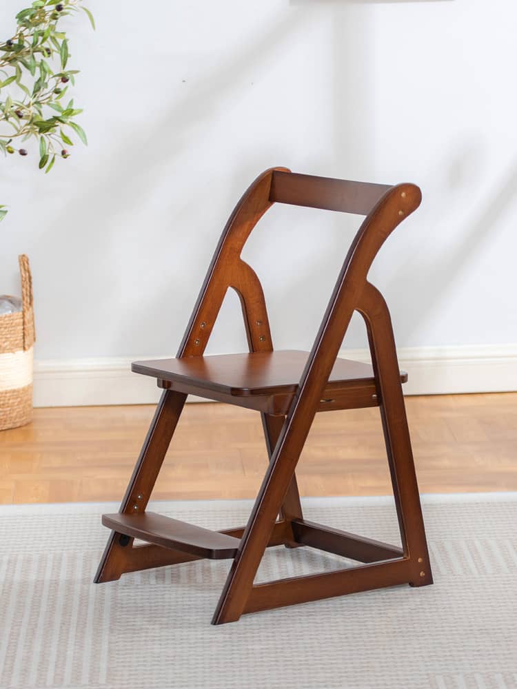 Elegant Dark Brown Bamboo Chair with Natural Wood Canvas - Stylish & Durable Seating hsl-67