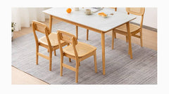 Minimalistic Bamboo Dining Chair with Durable ABS Resin for Diningroom hsl-70