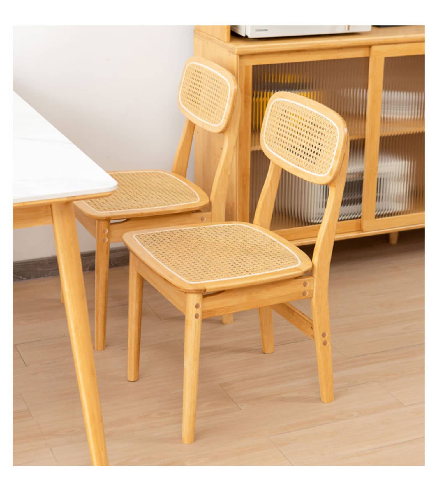 Minimalistic Bamboo Dining Chair with Durable ABS Resin for Diningroom hsl-70