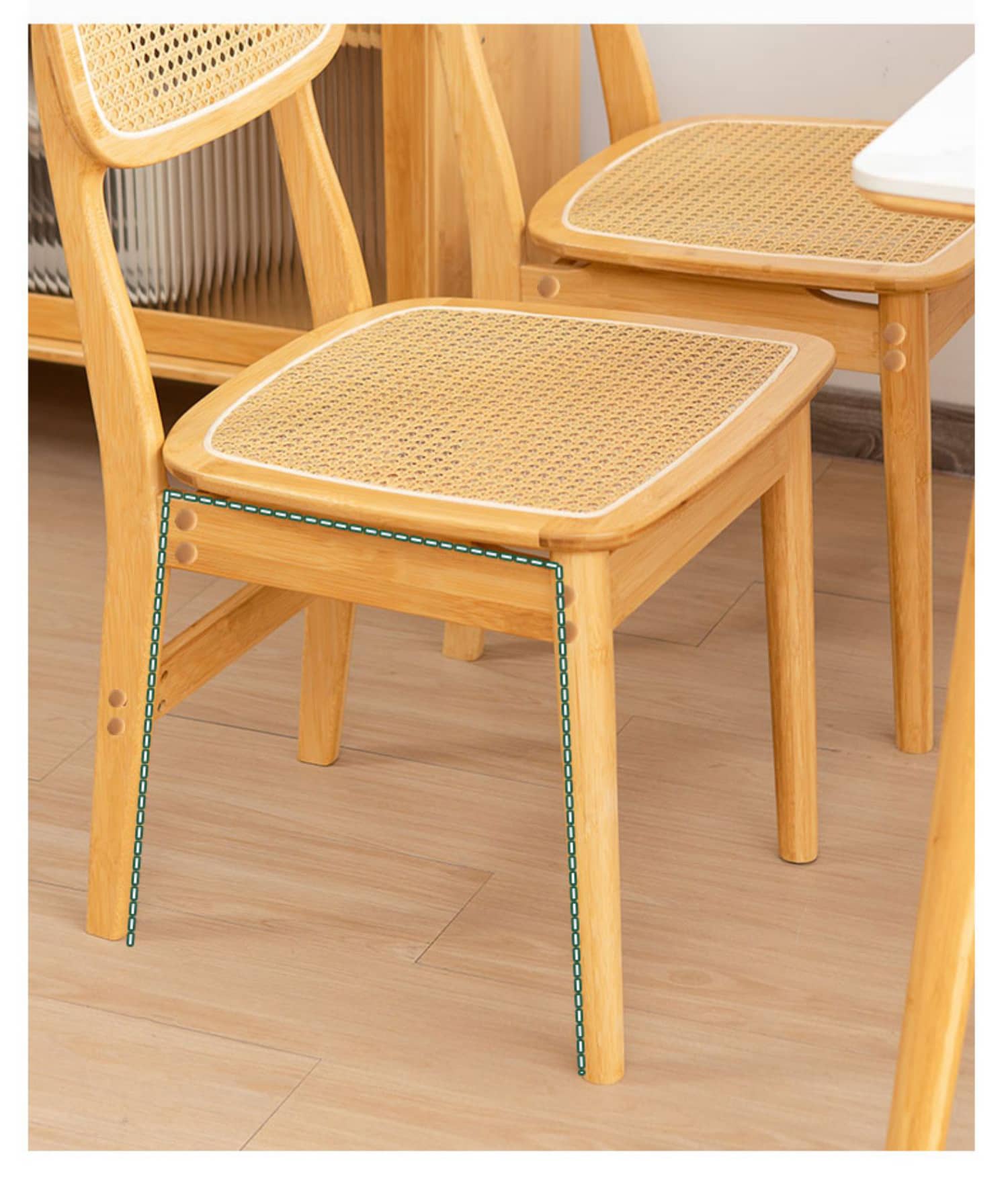 Minimalistic Bamboo Dining Chair with Durable ABS Resin for Diningroom hsl-70