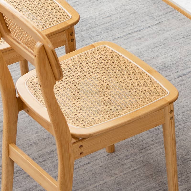 Minimalistic Bamboo Dining Chair with Durable ABS Resin for Diningroom hsl-70