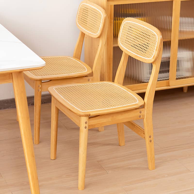 Minimalistic Bamboo Dining Chair with Durable ABS Resin for Diningroom hsl-70