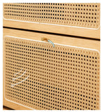 Elegant Bamboo Sideboard with Natural Wood Accents and Durable ABS Resin hsl-78