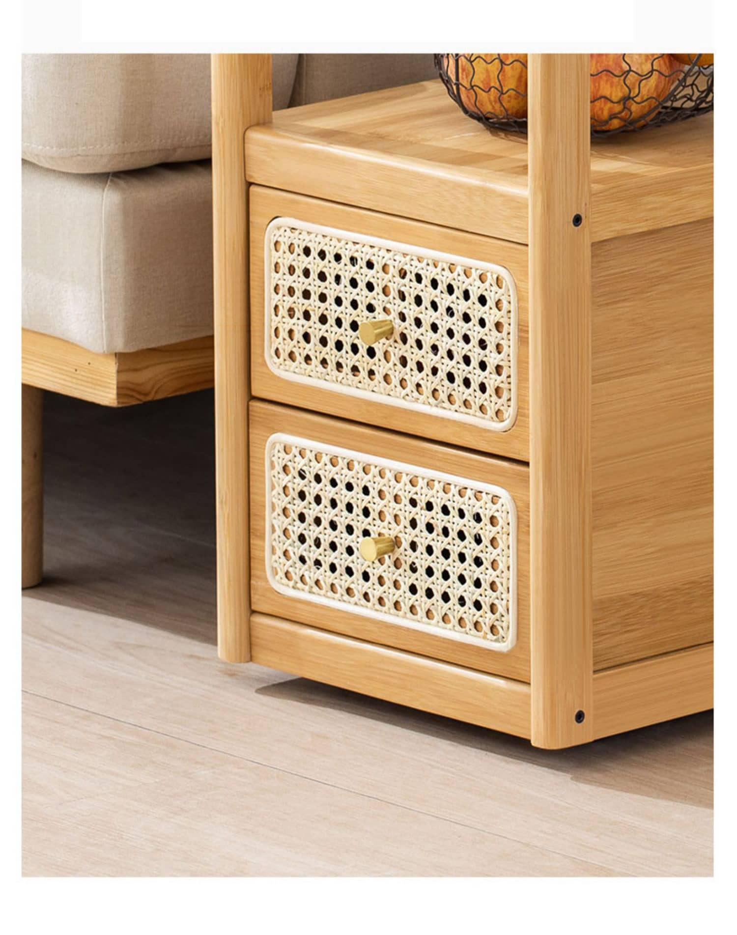 Modern End Table with Storage - Glass Top for All Your Rooms hsl-82