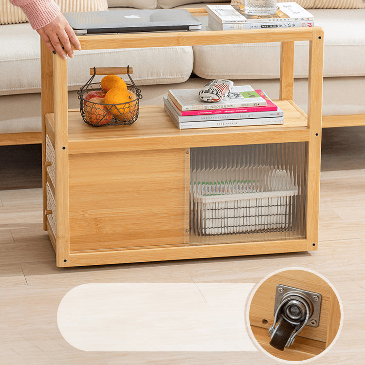 Modern End Table with Storage - Glass Top for All Your Rooms hsl-82