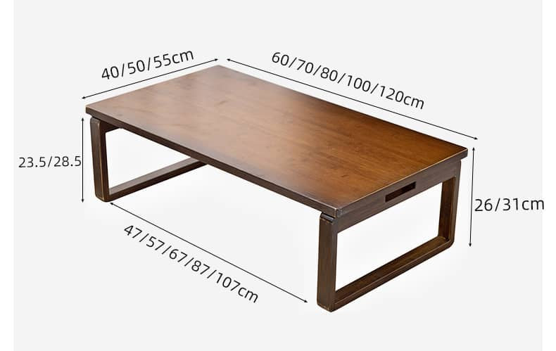 Elegant Dark Brown Bamboo Table – Natural Wood Finish hsl-92