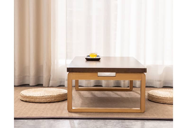 Elegant Dark Brown Bamboo Table – Natural Wood Finish hsl-92