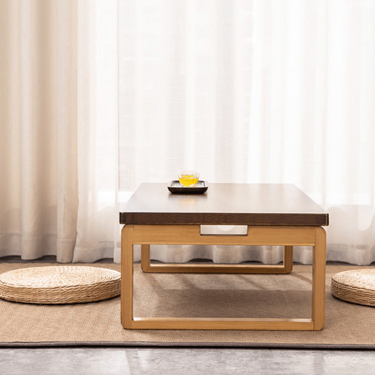 Elegant Dark Brown Bamboo Table – Natural Wood Finish hsl-92