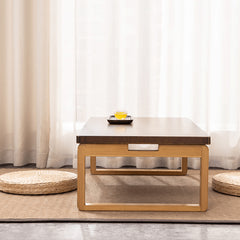 Elegant Dark Brown Bamboo Table – Natural Wood Finish hsl-92