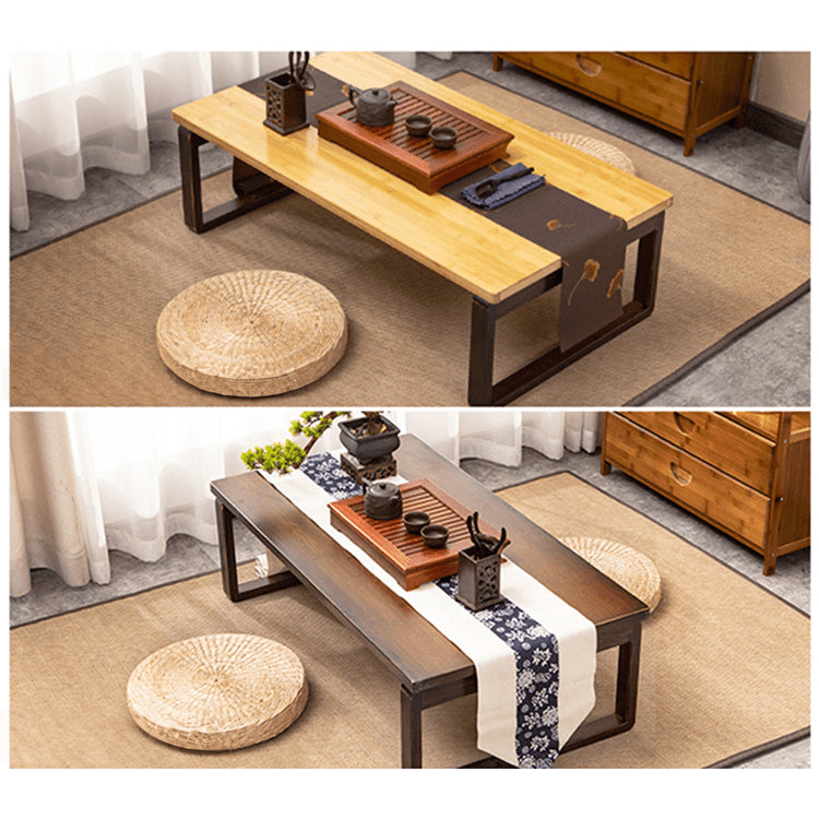 Elegant Dark Brown Bamboo Table – Natural Wood Finish hsl-92