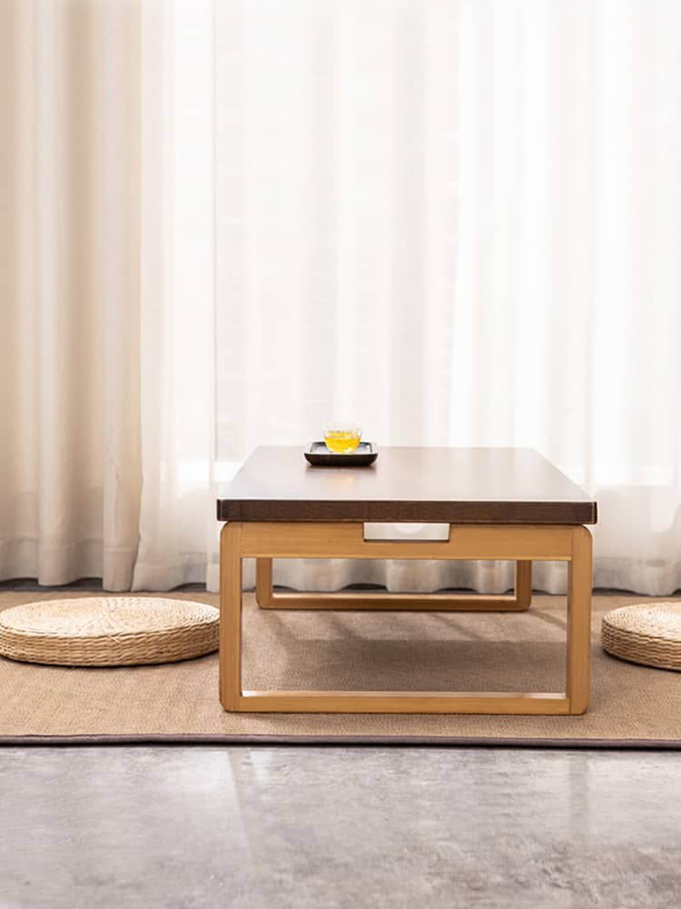 Elegant Dark Brown Bamboo Table – Natural Wood Finish hsl-92