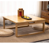 Square Bamboo Coffee Table Foldable for Living Rooms Modern Style hsl-93