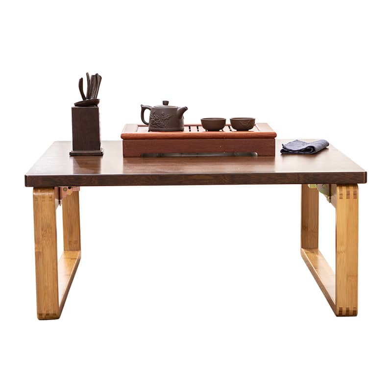 Square Bamboo Coffee Table Foldable for Living Rooms Modern Style hsl-93