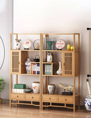 Stylish Dark Brown Bamboo Storage Rack for Home and Office Organization hsl-94