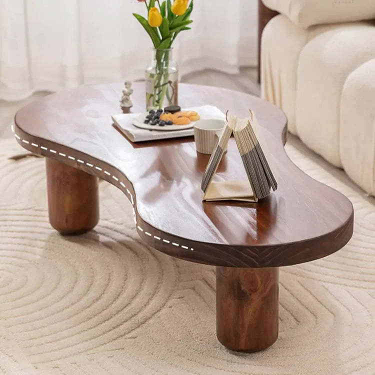 Stylish Pine Wood Coffee Table - Modern Elegance for Living Room Hsyj-2278