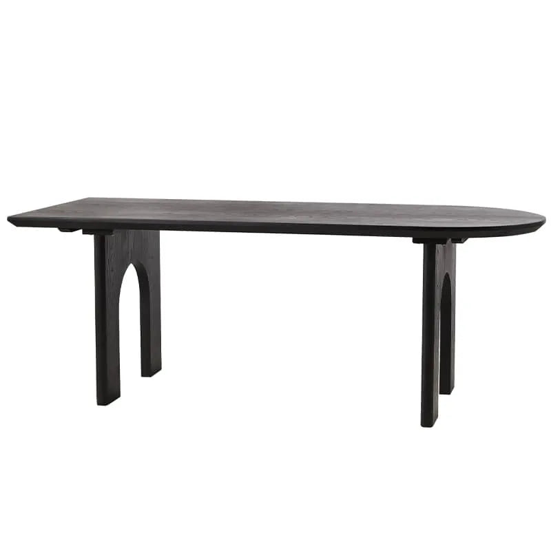Sleek Black Pine Wood Dining Table for Modern Homes hsyj-2281