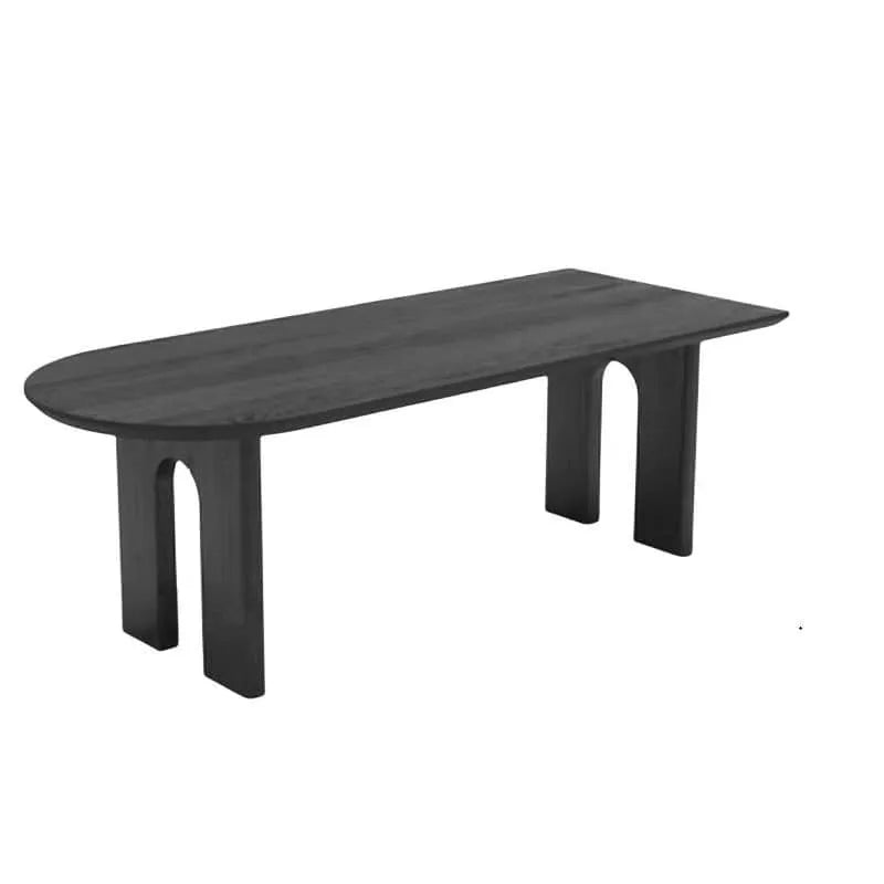 Sleek Black Pine Wood Dining Table for Modern Homes hsyj-2281