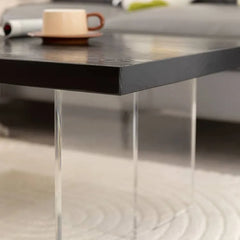 Modern Solid Wood & Acrylic Coffee Table for Stylish Living Rooms hsyj-2283