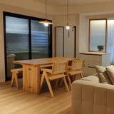 Sleek Ash Wood Dining Table - Modern Elegance and Durability hty-2061