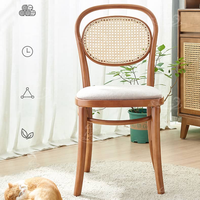 Minimalistic Solid Wood Dining Chair with Rattan or Cushion Seat for Dining Room htzm-1517