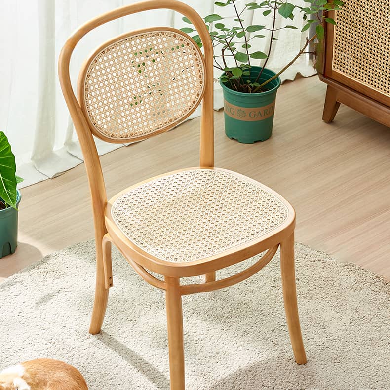 Minimalistic Solid Wood Dining Chair with Rattan or Cushion Seat for Dining Room htzm-1517