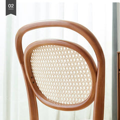 Minimalistic Solid Wood Dining Chair with Rattan or Cushion Seat for Dining Room htzm-1517