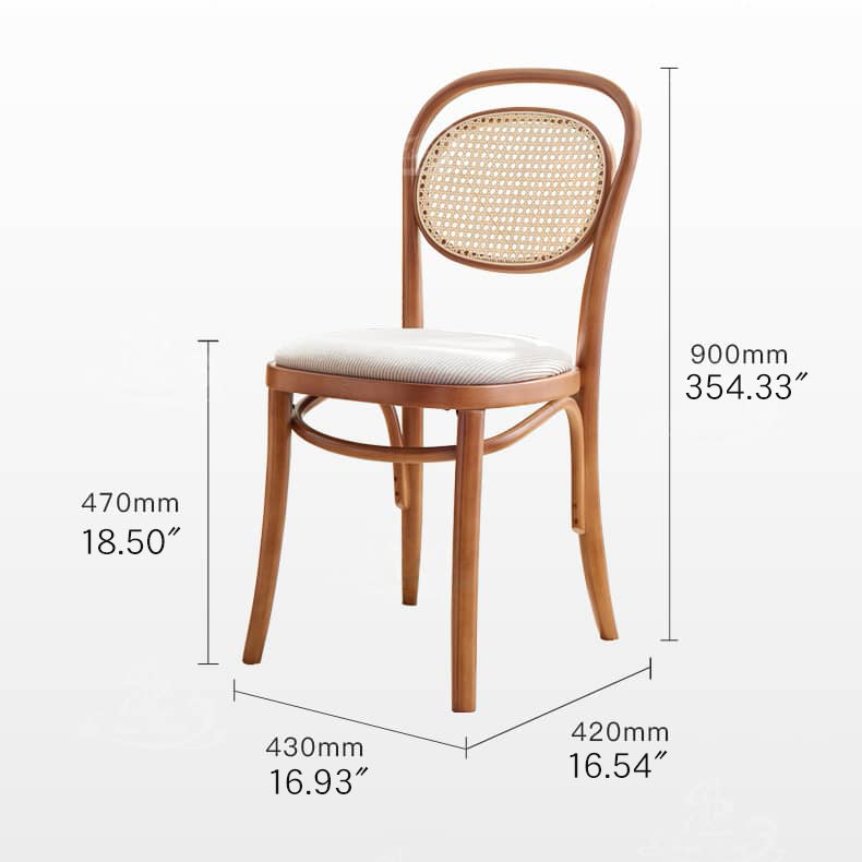 Minimalistic Solid Wood Dining Chair with Rattan or Cushion Seat for Dining Room htzm-1517