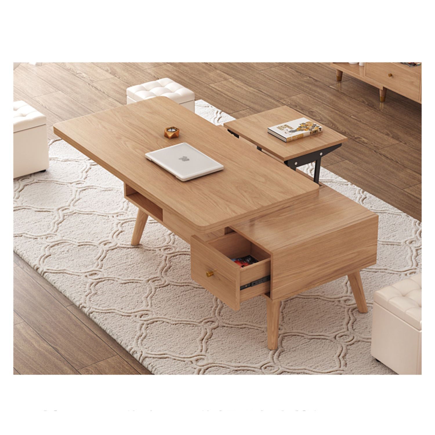 Rectangular Coffee Table with Lift-Top - Modern Design with Storage hx-1564