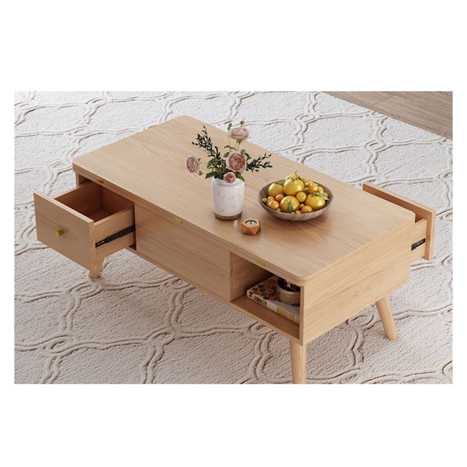 Rectangular Coffee Table with Lift-Top - Modern Design with Storage hx-1564