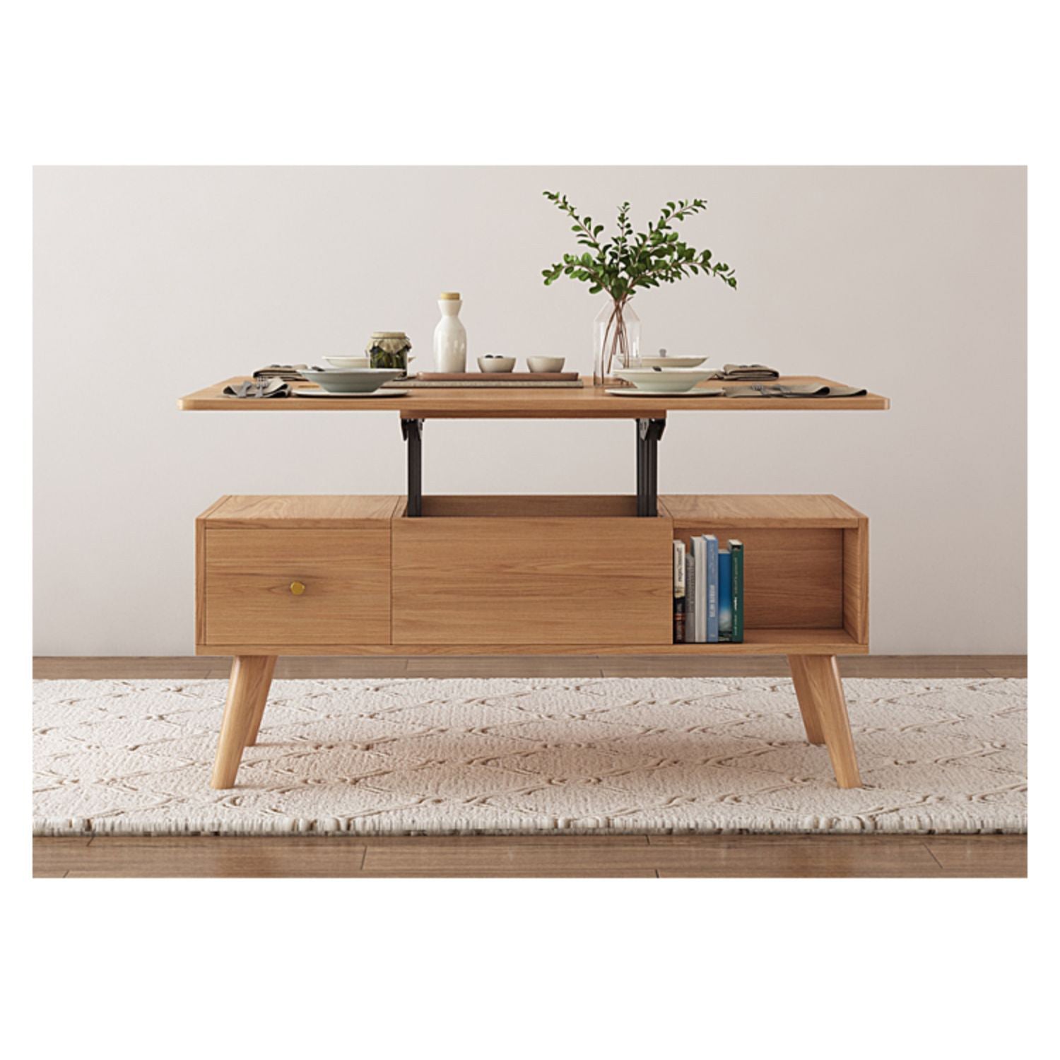 Rectangular Coffee Table with Lift-Top - Modern Design with Storage hx-1564