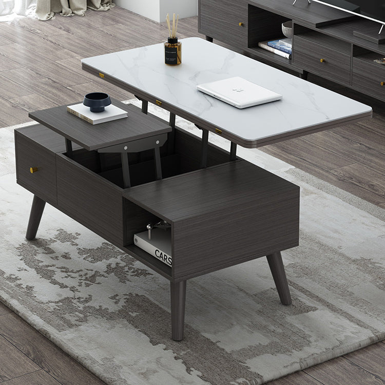 Elegant Rectangular Lift-Top Coffee Table with Storage - Modern Design for Livingroom hx-1566