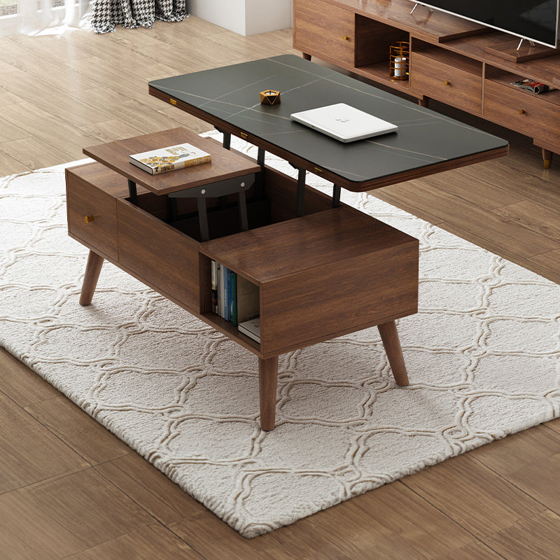 Elegant Rectangular Lift-Top Coffee Table with Storage - Modern Design for Livingroom hx-1566