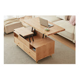 Stylish Rectangular Coffee Table with Lift-Top - Modern Design with Storage hx-1571
