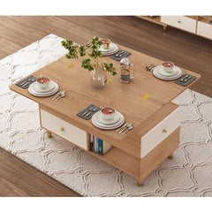 Solid Wood Coffee Table with Lift and Extensible Top - Modern Design with Storage hx-1572