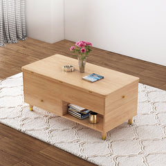 Solid Wood Coffee Table with Lift and Extensible Top - Modern Design with Storage hx-1572