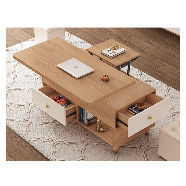 Solid Wood Coffee Table with Lift and Extensible Top - Modern Design with Storage hx-1572