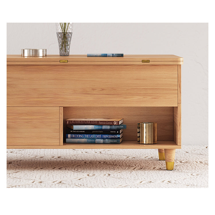 Solid Wood Coffee Table with Lift and Extensible Top - Modern Design with Storage hx-1572