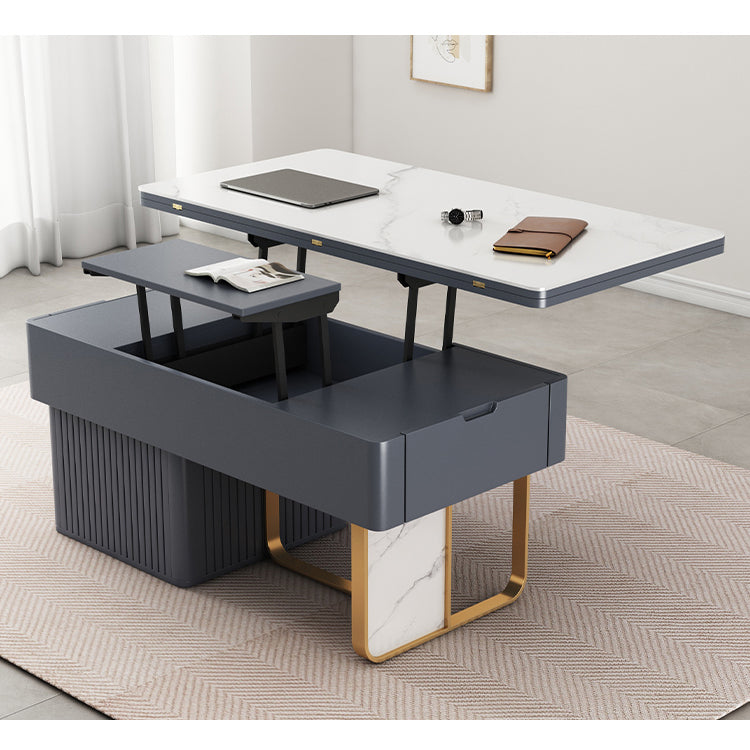 Rectangular Coffee Table with Multi-functional folding top and Storage – Modern for Your Room  hx-1573